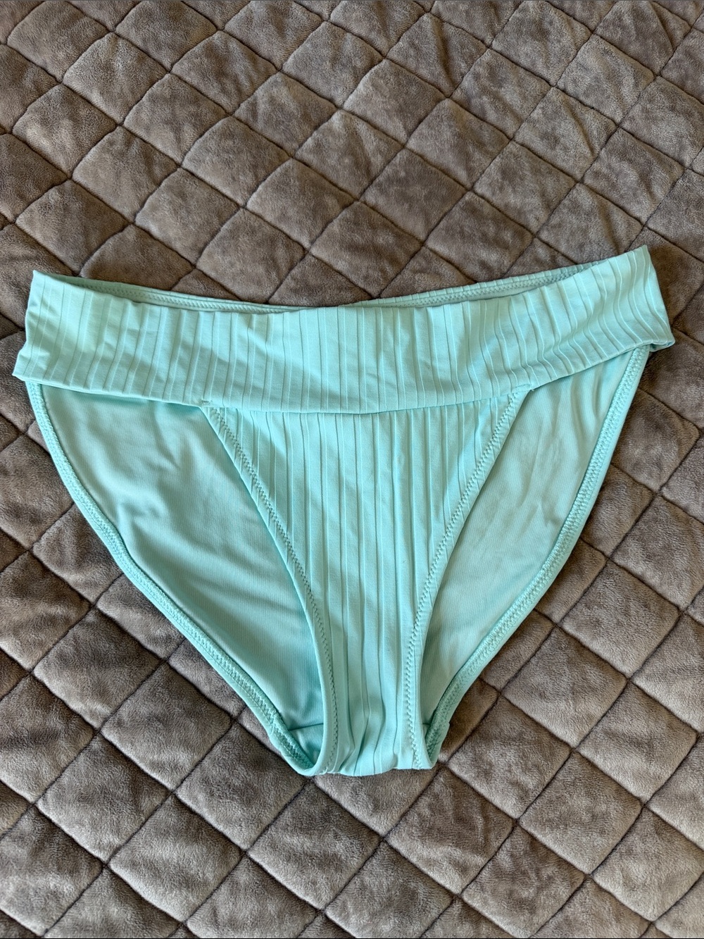 Aerie Real Good  Light Blue  Ribbed Bikini Bottoms